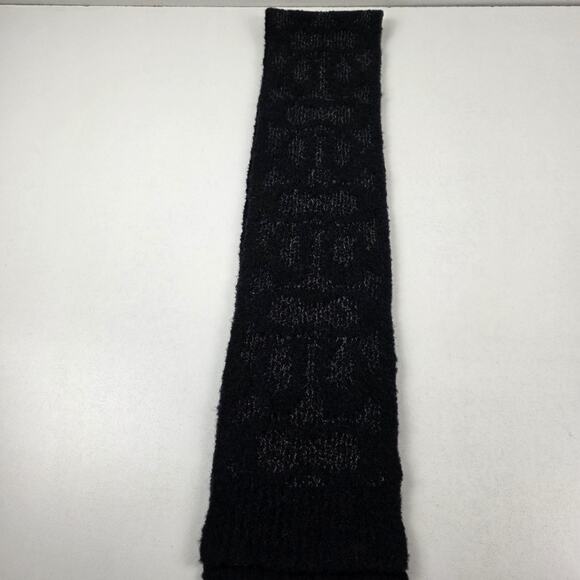 Coach Scarf Womens Black Gray Wool Blend Signature C Pattern Soft Winter Warm - Picture 5 of 9